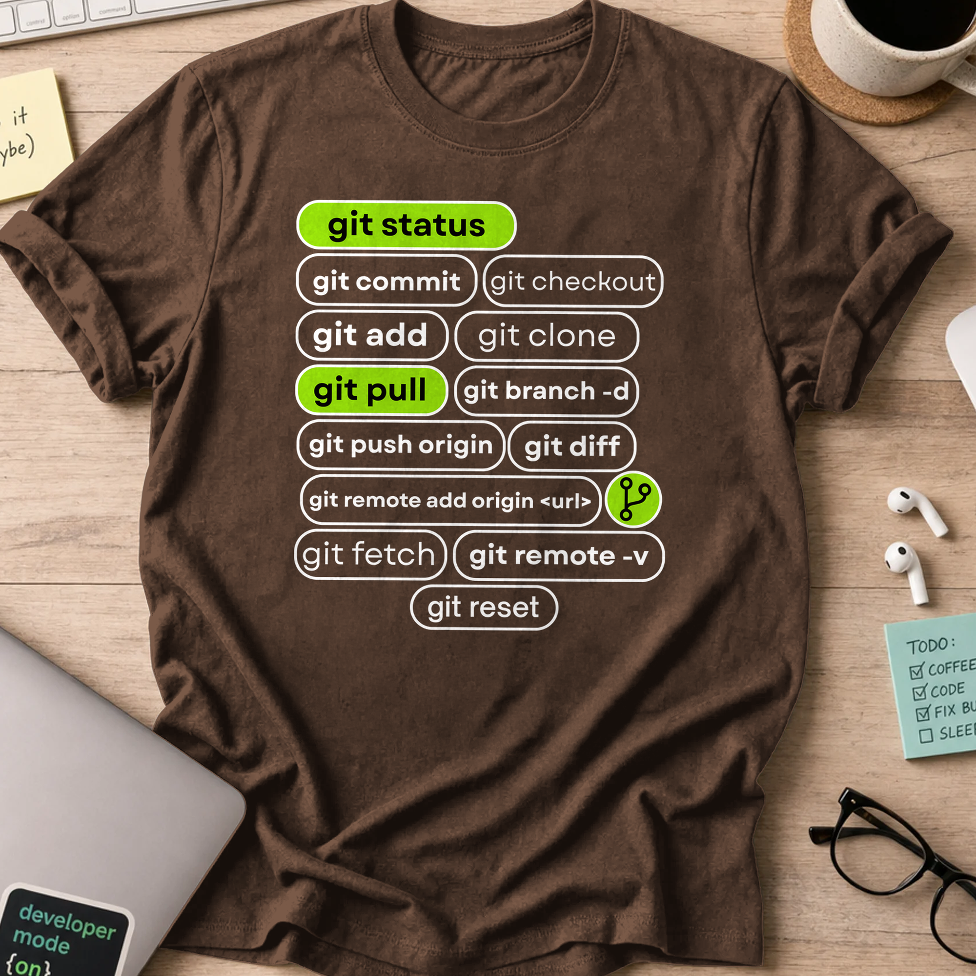 git status shirt - Dark Chocolate