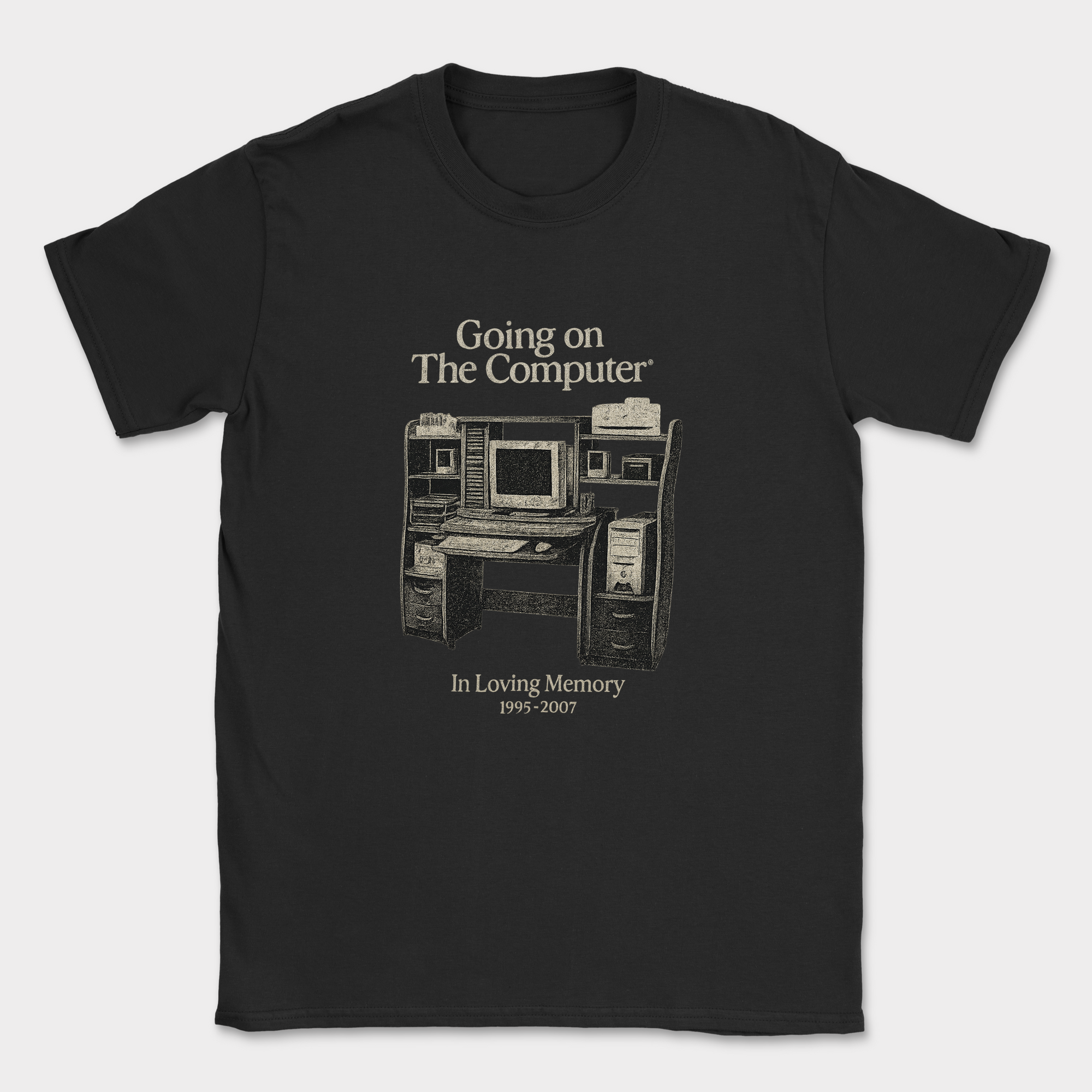 going on the computer shirt — Black