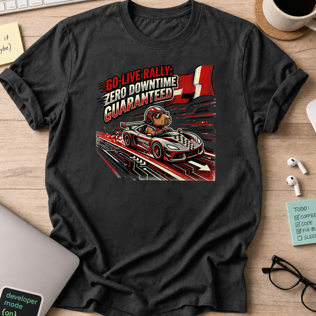 go live rally shirt - Black