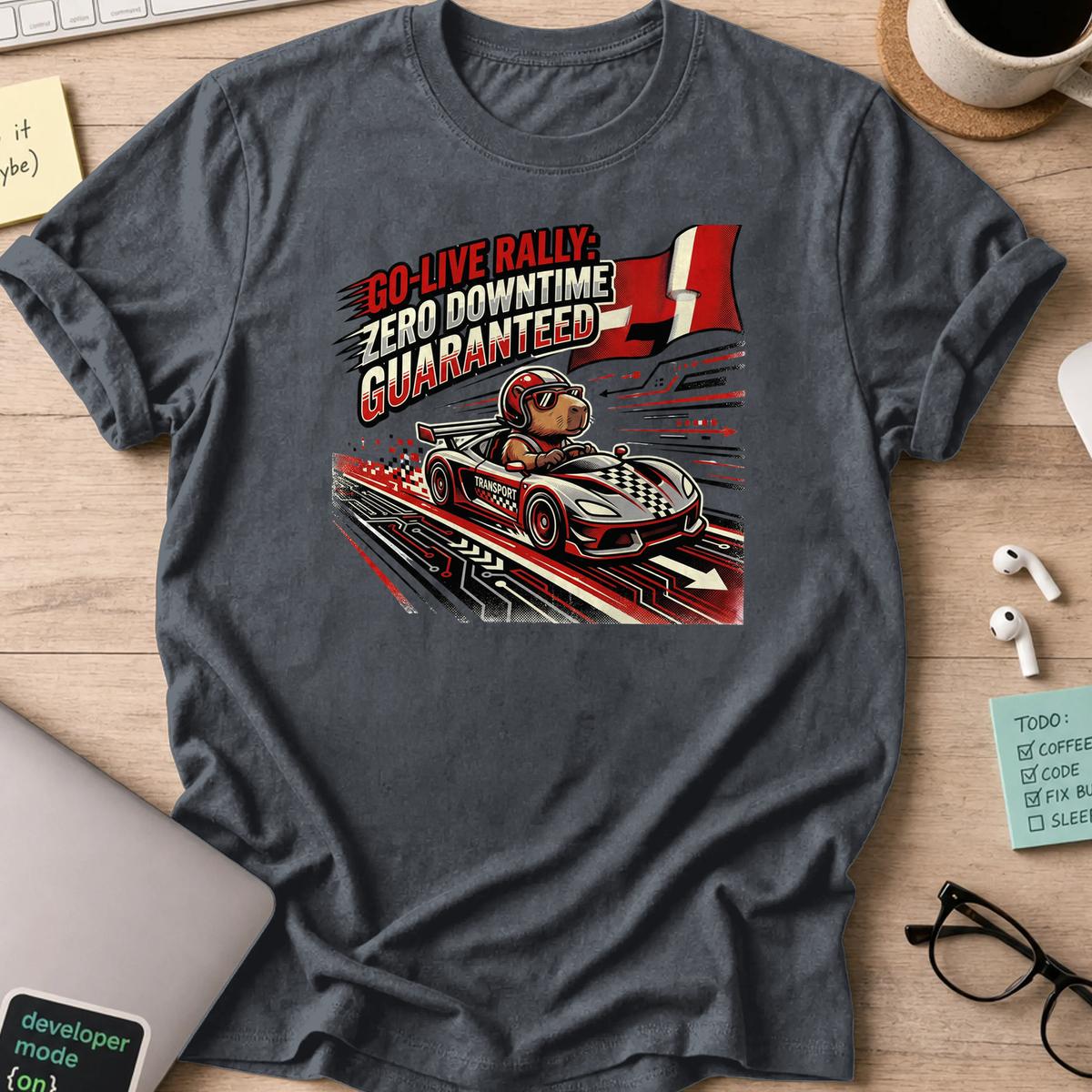 go live rally shirt - Dark Heather