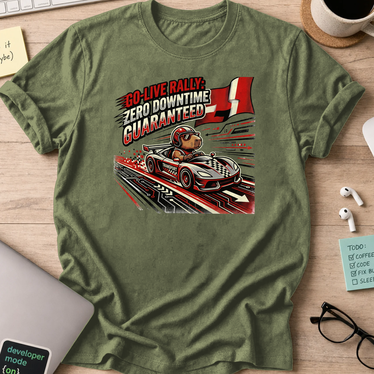 go live rally shirt - Military Green
