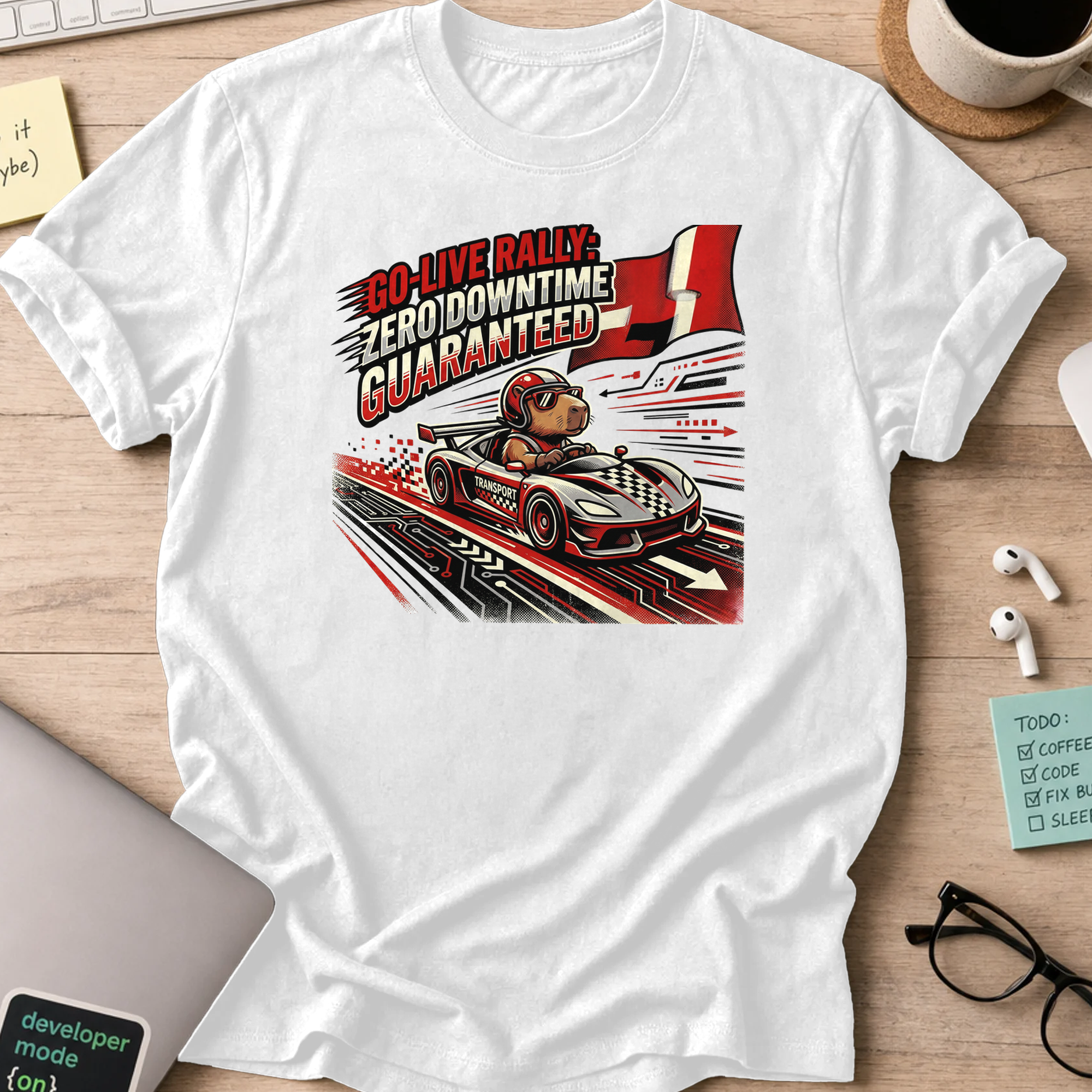go live rally shirt - White