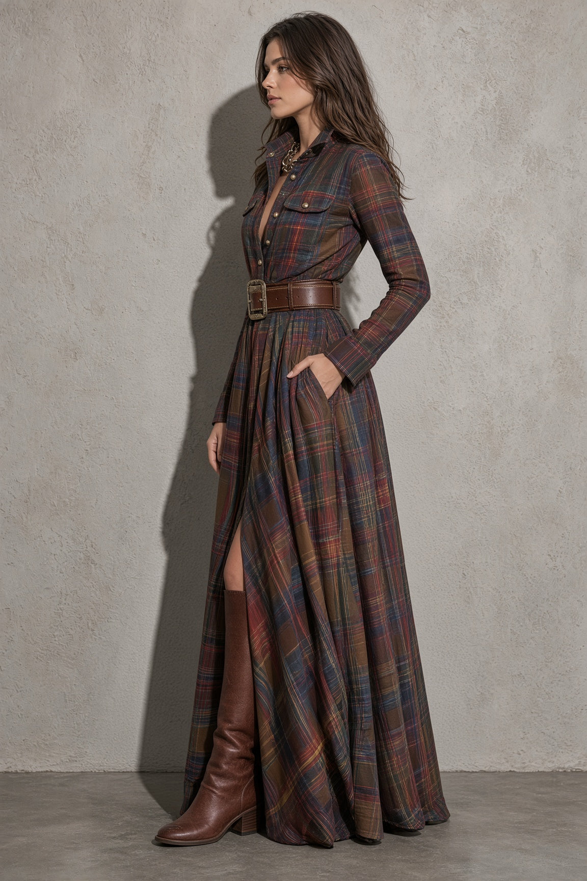 Lauren | Classic Belted Button-Up Shirt Dress