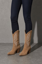 Women's Boots Embroidered Western Knee-High Shaft