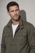 Men's Jacket Four-Pocket Stand Collar