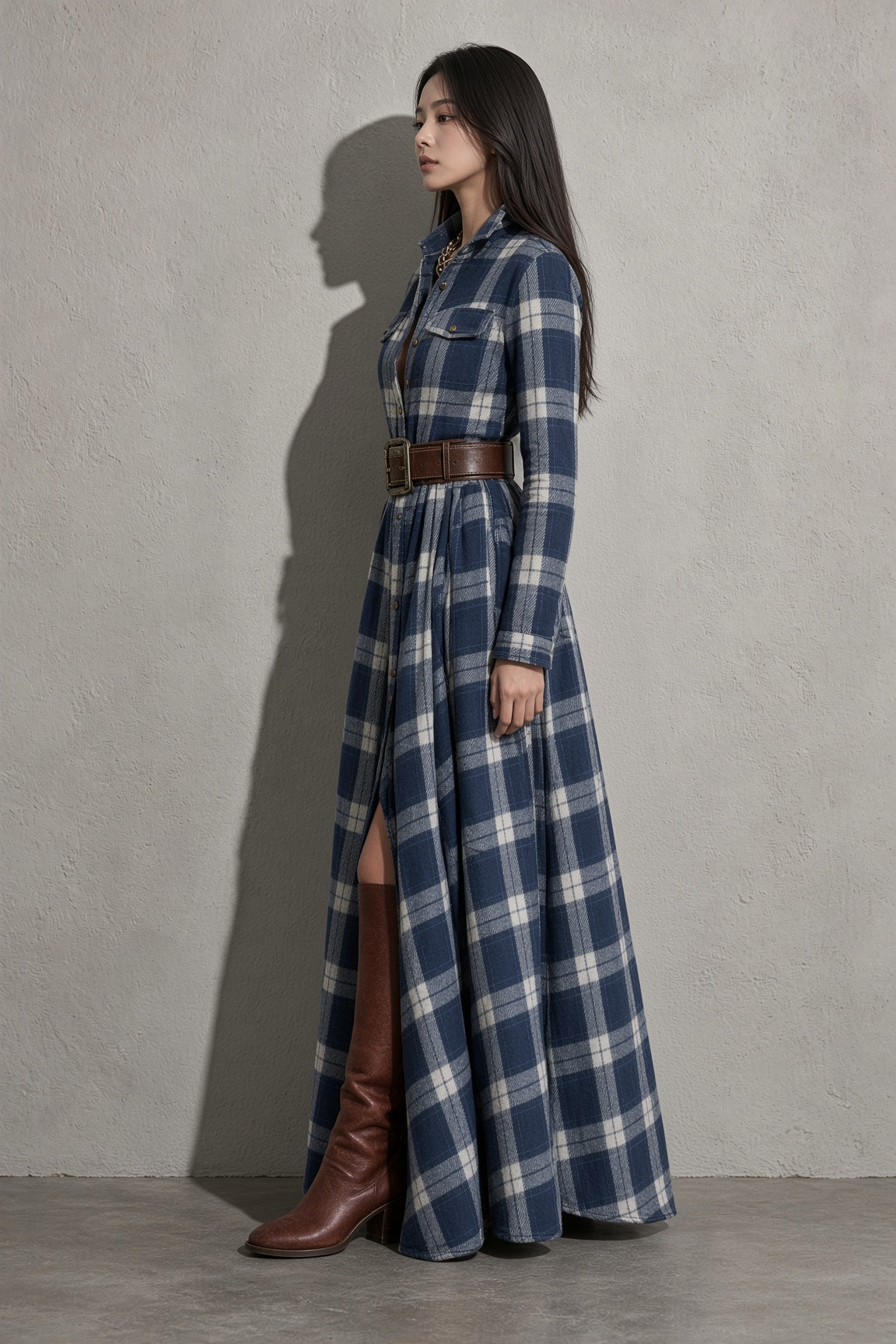 Lauren | Classic Belted Button-Up Shirt Dress