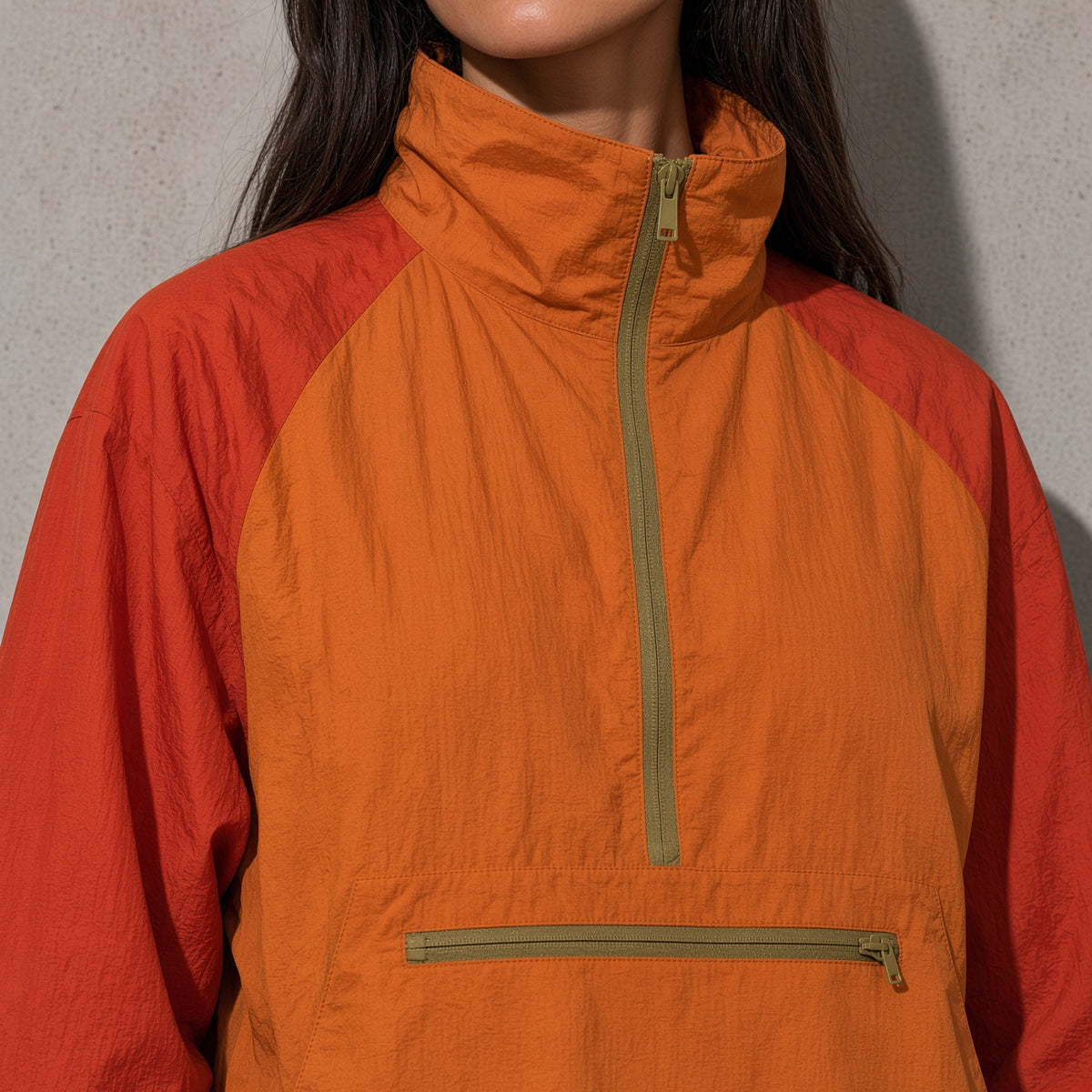 Women's Jacket Colour-Block Windbreaker