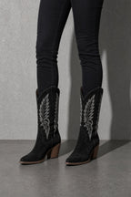 Women's Boots Embroidered Western Knee-High Shaft