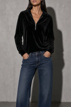 Women's Hoodie Quarter-Zip Relaxed Fit