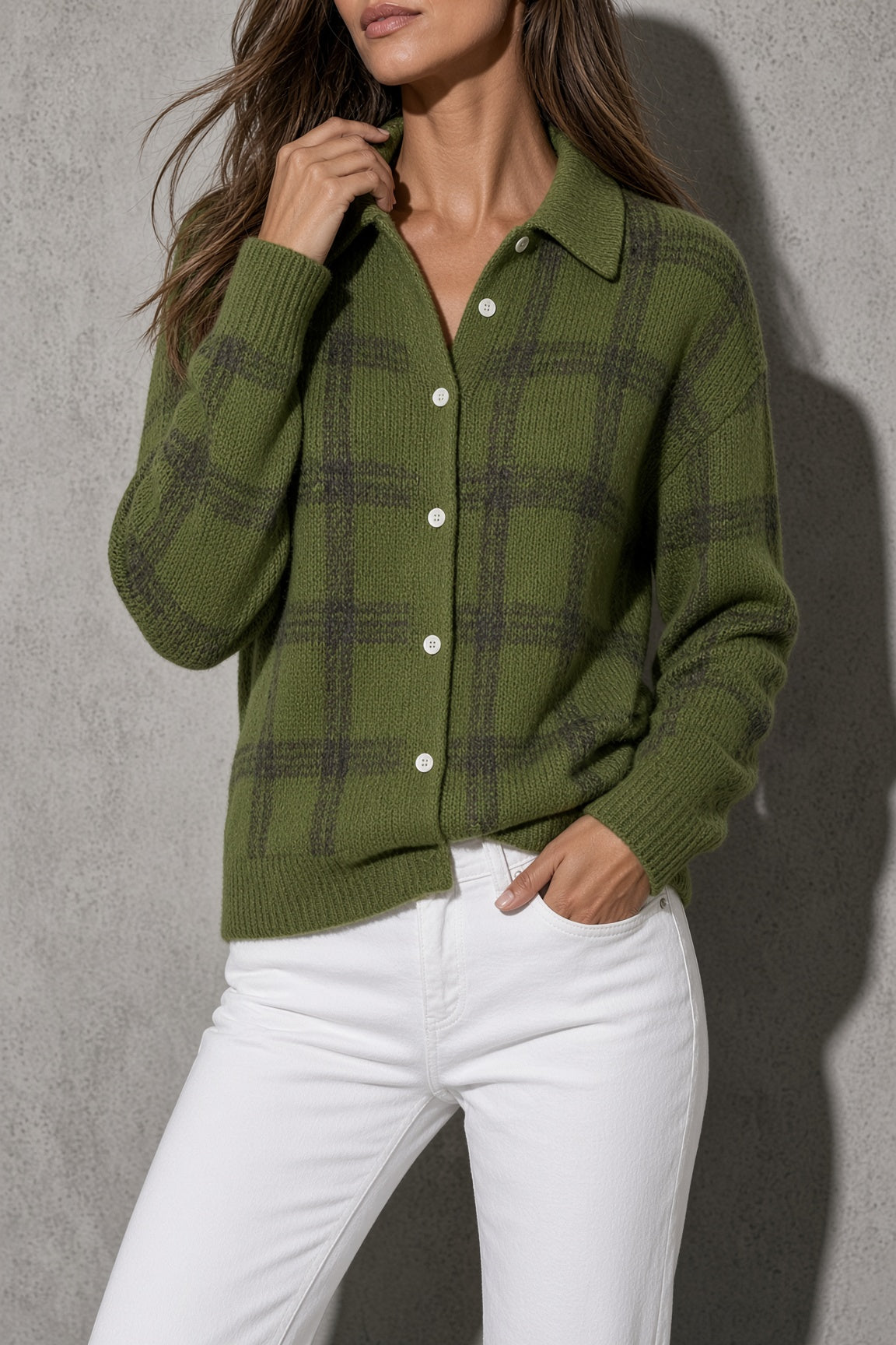 Women's Cardigan Button-Front Longline Shape