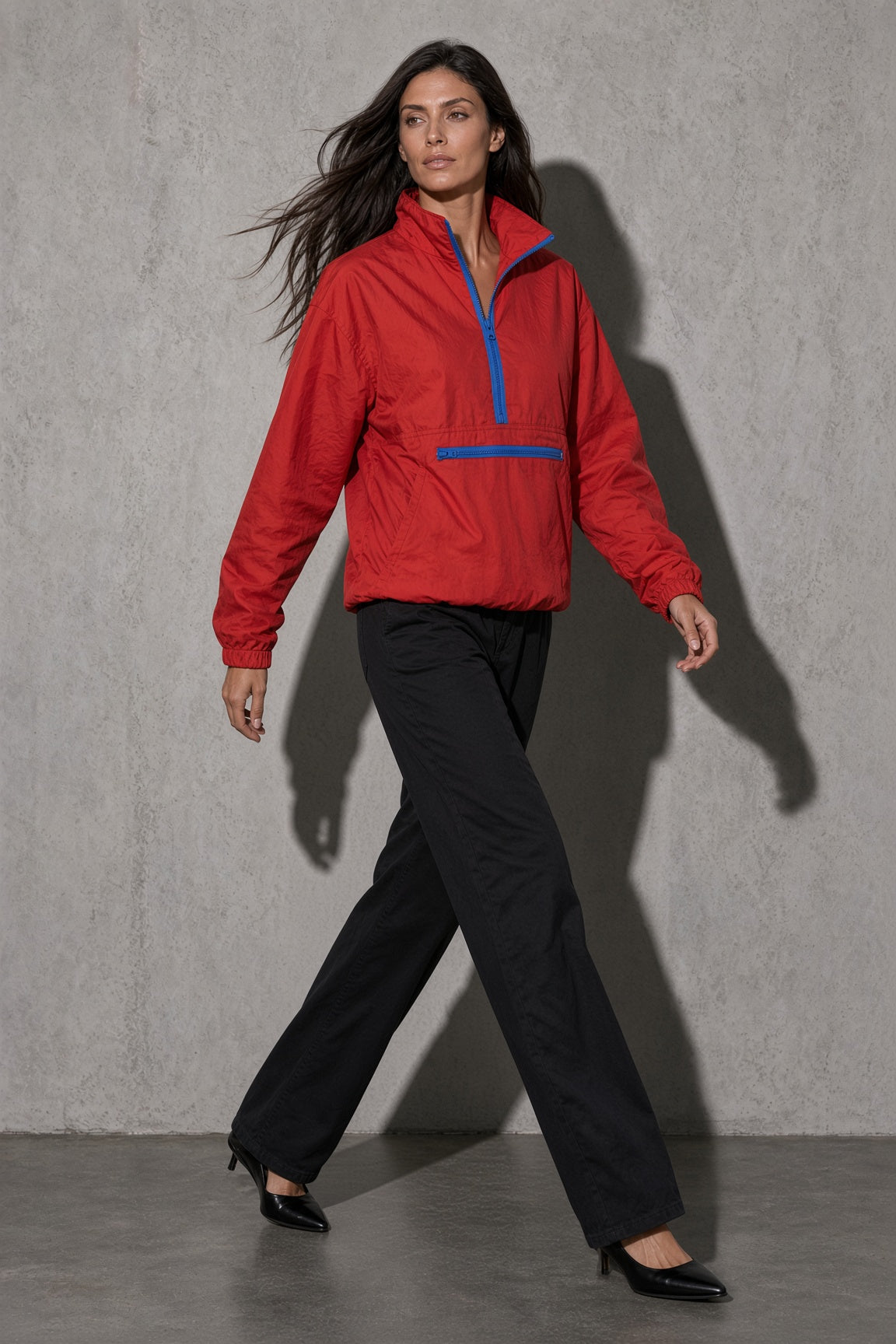 Women's Jacket Colour-Block Windbreaker