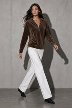 Women's Hoodie Quarter-Zip Relaxed Fit