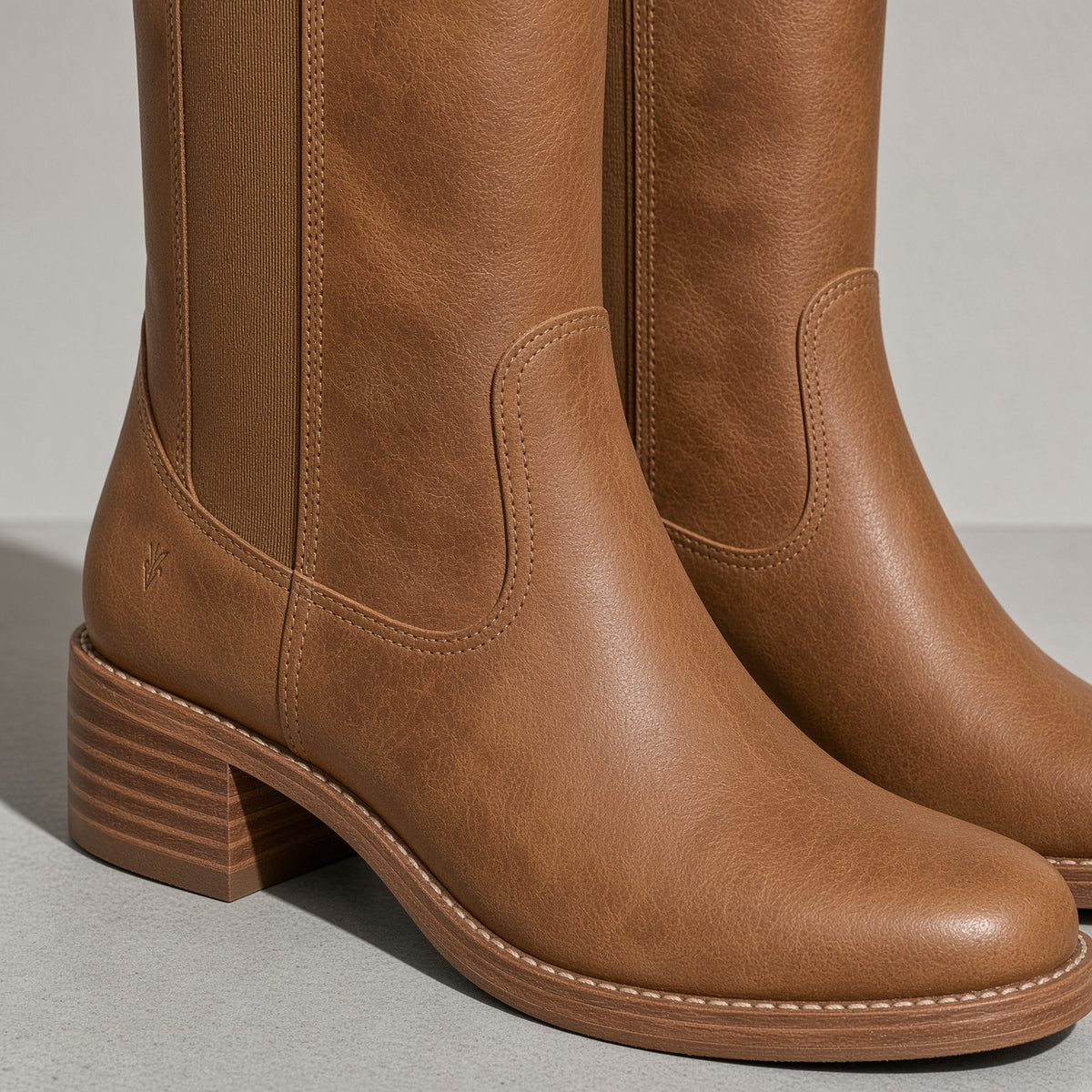 Boots For Women | Mid Calf Block Heel With Closed Toe