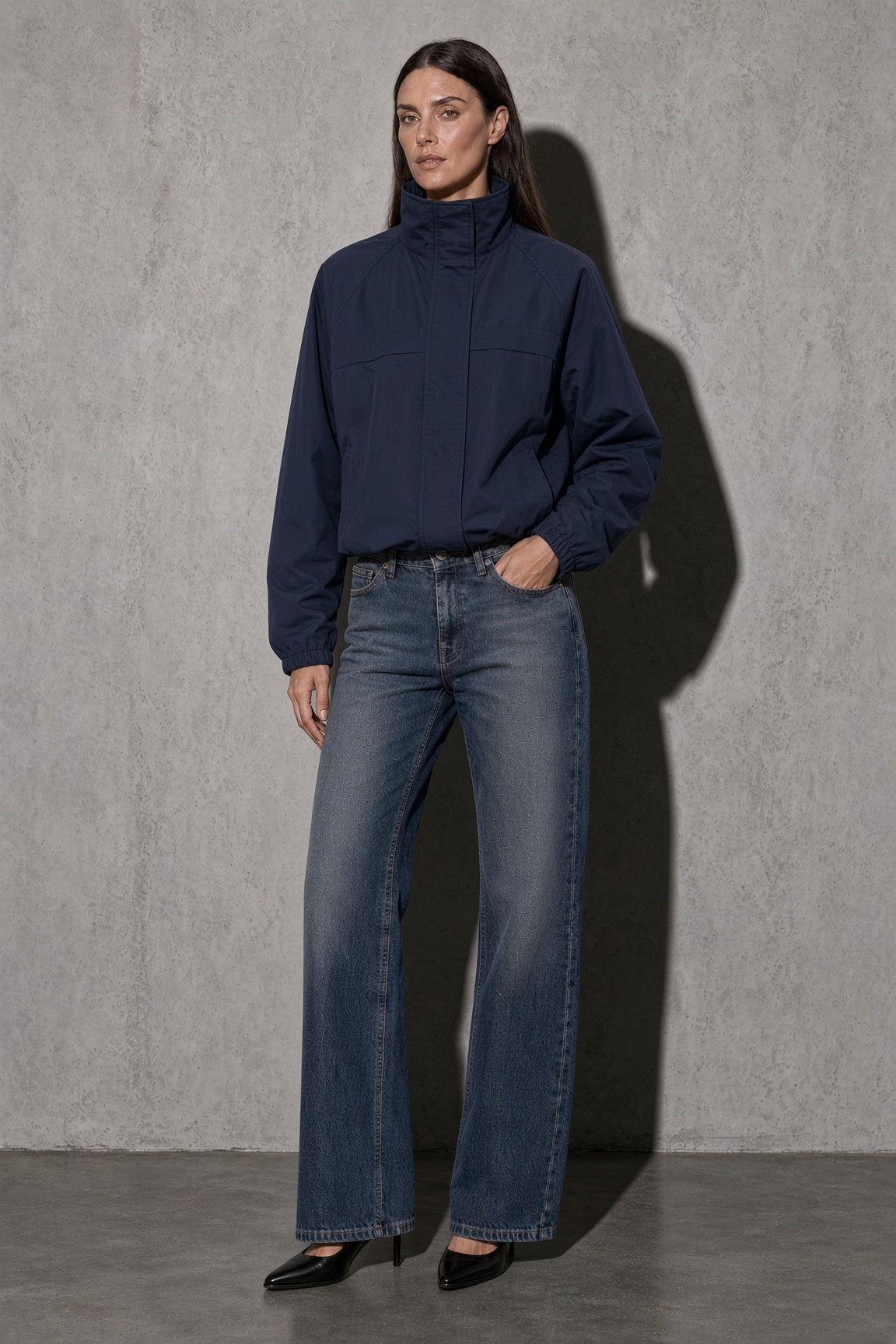 Women's Jacket Windbreaker Funnel Neck