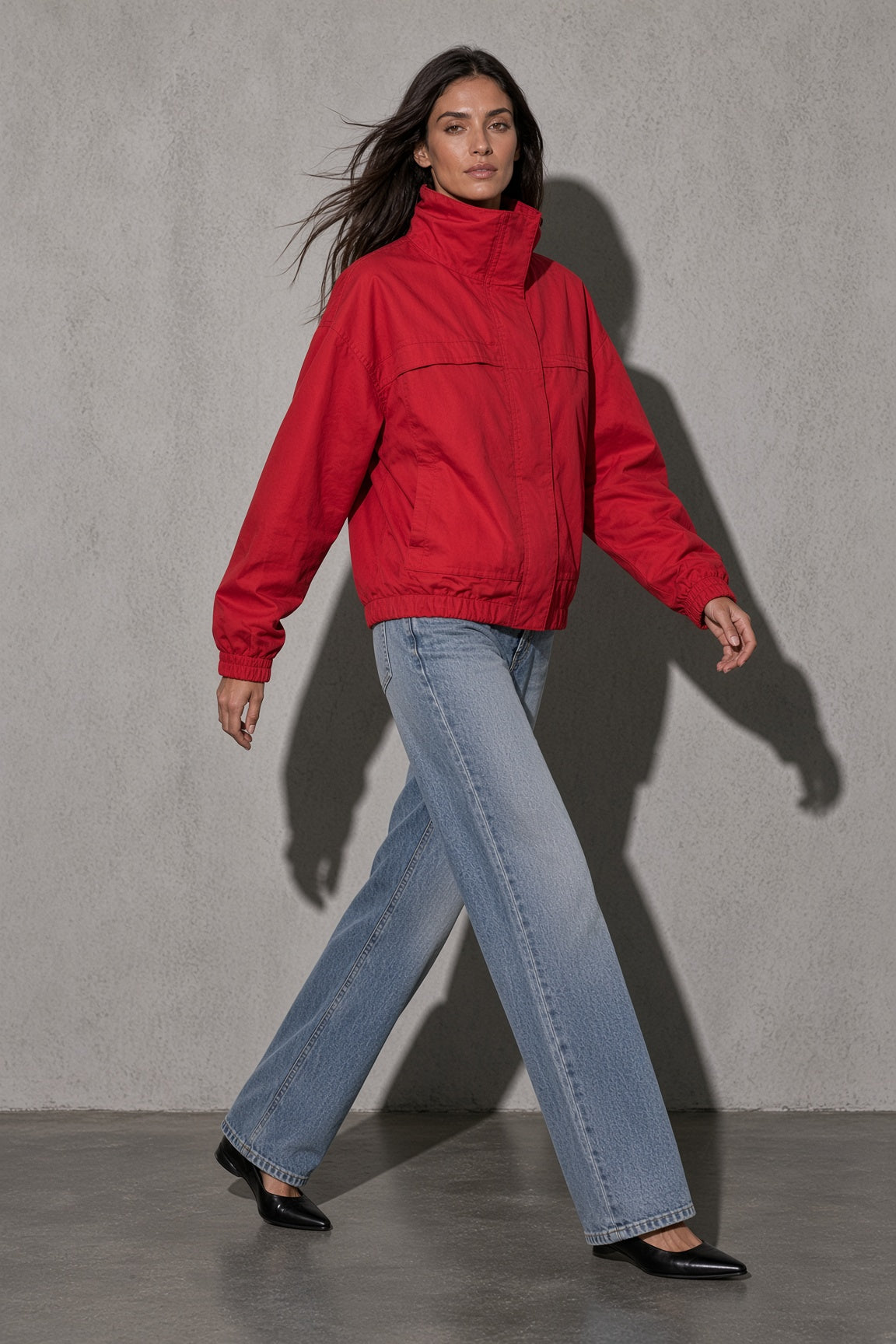 Women's Jacket Windbreaker Funnel Neck