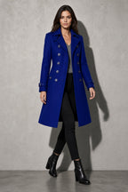 Women's Coat Double Breasted Longline