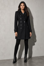 Women's Coat Double Breasted Longline