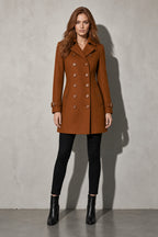 Women's Coat Double Breasted Longline