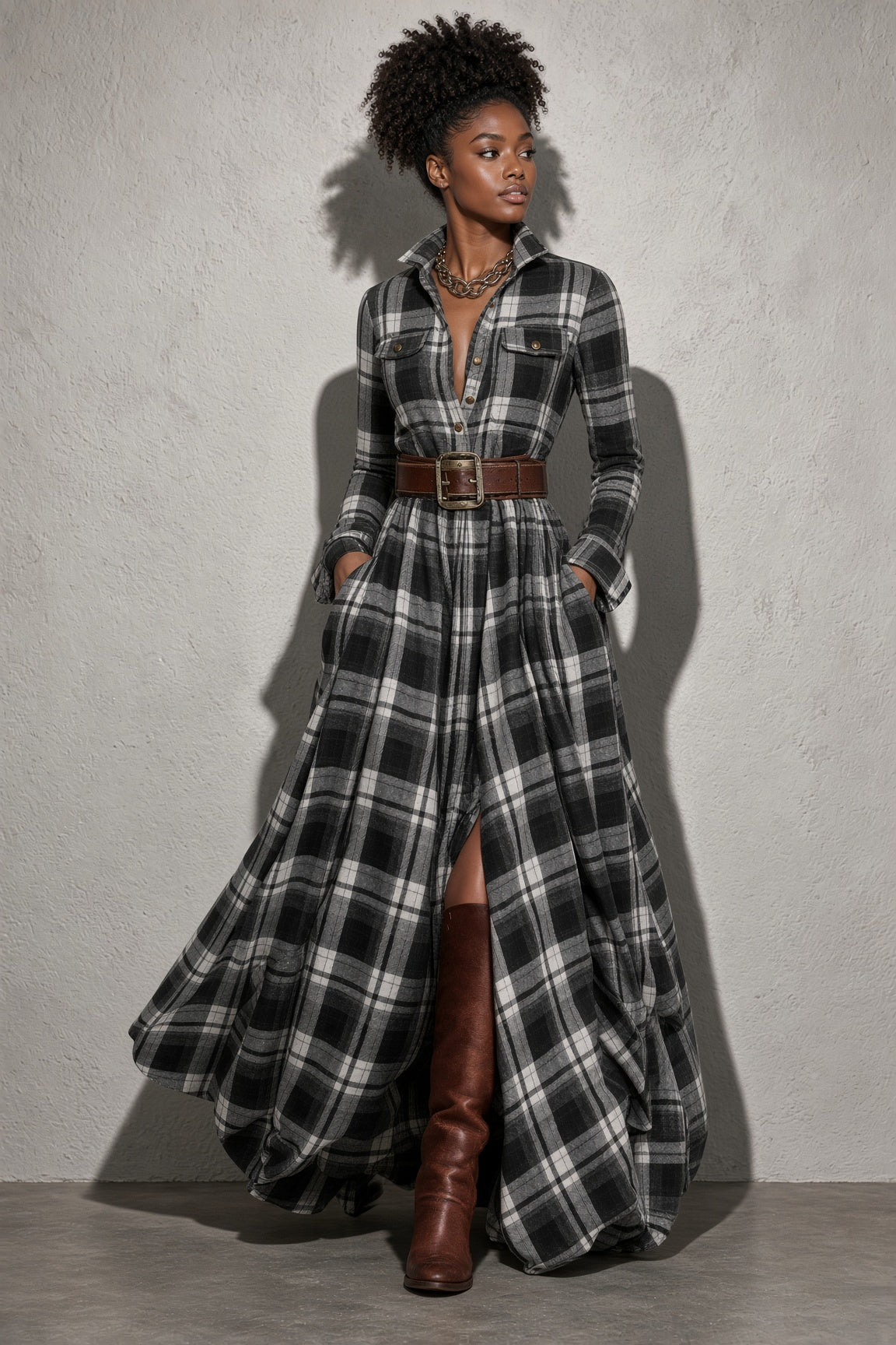 Lauren | Classic Belted Button-Up Shirt Dress