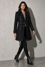 Women's Coat Double Breasted Longline