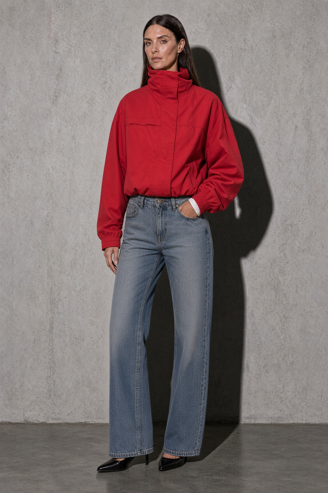Women's Jacket Windbreaker Funnel Neck