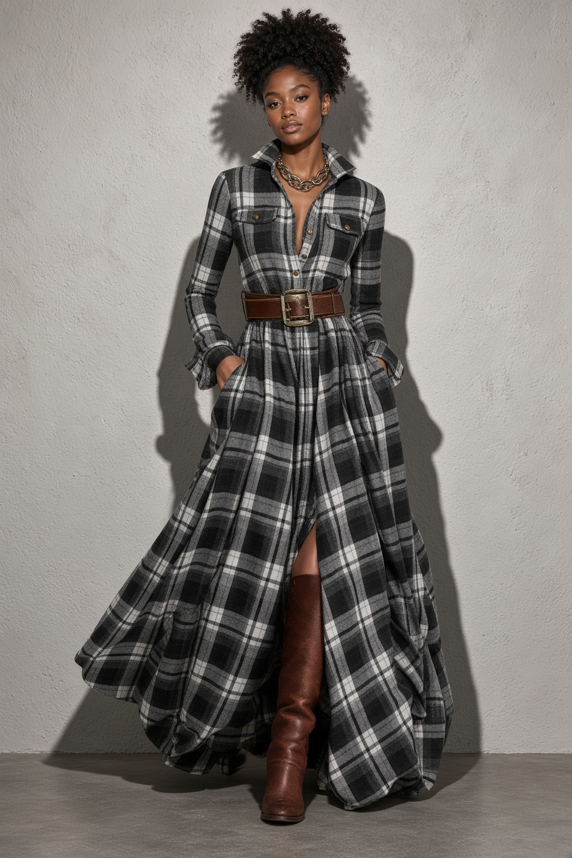 Lauren | Classic Belted Button-Up Shirt Dress