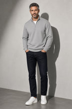 Men's Sweatshirt Quarter-Zip Stand Collar