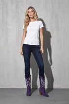 Women's Boots Embroidered Western Knee-High Shaft