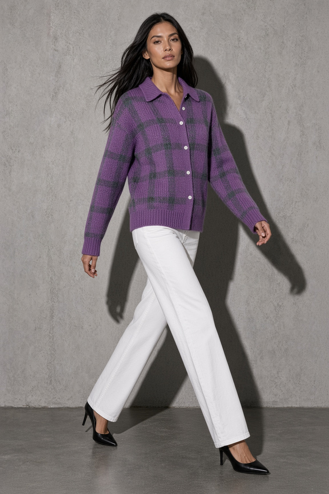 Women's Cardigan Button-Front Longline Shape