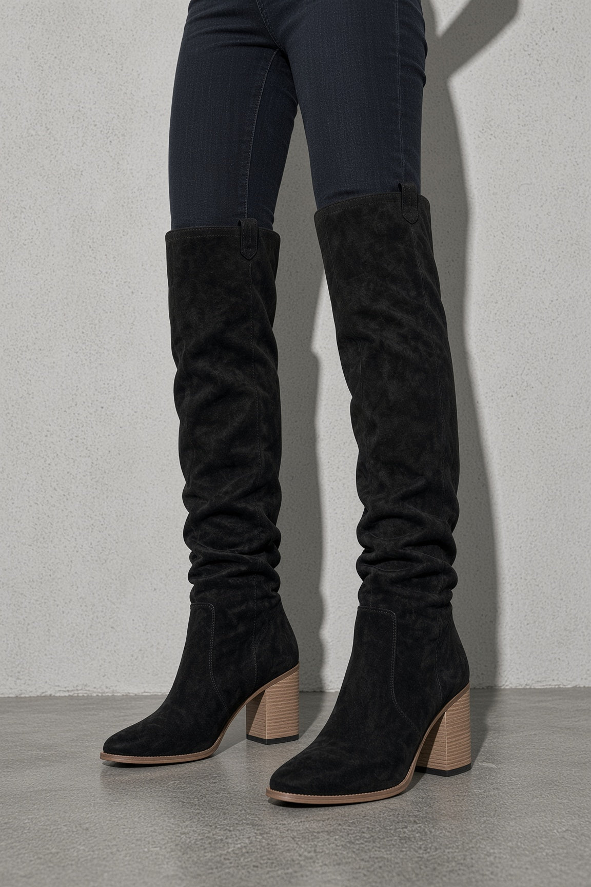 Women's Boots Knee-High Block Heel