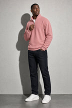 Men's Sweatshirt Quarter-Zip Stand Collar