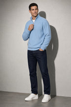 Men's Sweatshirt Quarter-Zip Stand Collar