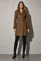 Women's Coat Double Breasted Longline