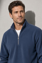 Men's Sweatshirt Quarter-Zip Stand Collar