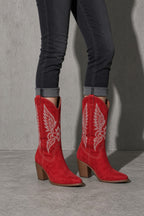 Women's Boots Embroidered Western Knee-High Shaft
