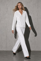 Women's Hoodie Quarter-Zip Relaxed Fit