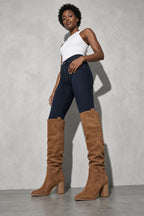 Women's Boots Knee-High Block Heel