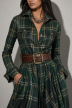 Lauren | Classic Belted Button-Up Shirt Dress