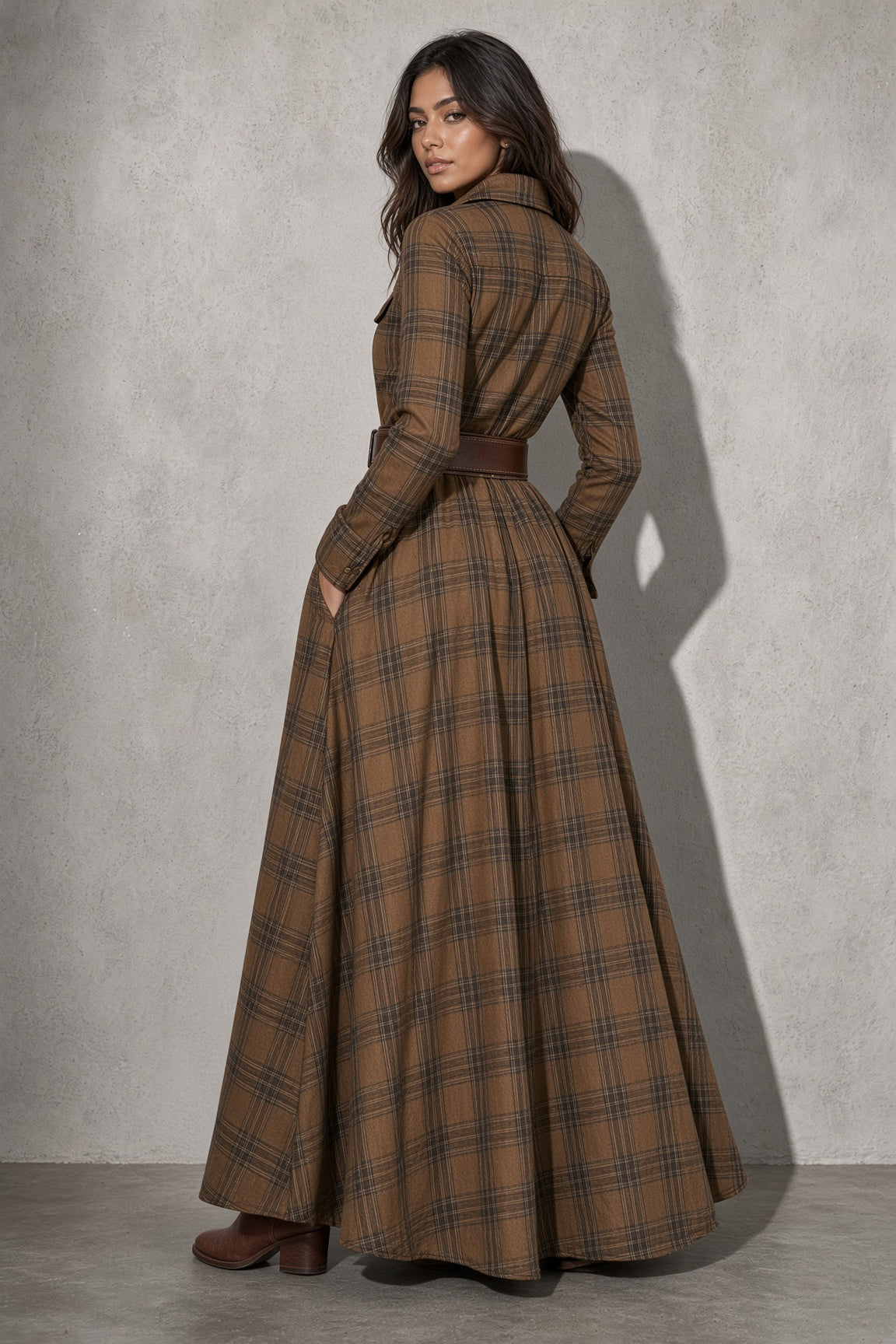 Lauren | Classic Belted Button-Up Shirt Dress