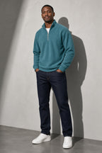 Men's Sweatshirt Quarter-Zip Stand Collar