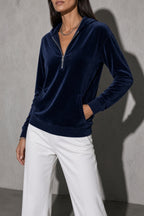 Women's Hoodie Quarter-Zip Relaxed Fit