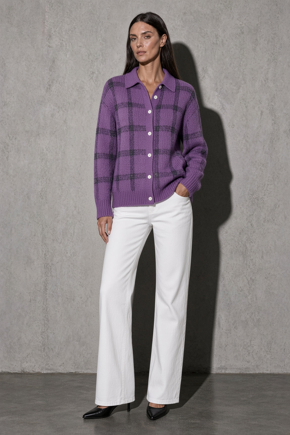 Women's Cardigan Button-Front Longline Shape
