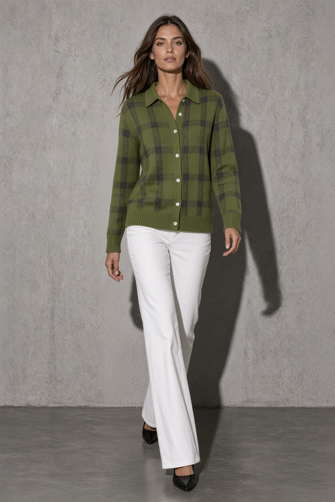 Women's Cardigan Button-Front Longline Shape