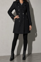 Women's Coat Double Breasted Longline