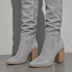 Women's Boots Knee-High Block Heel