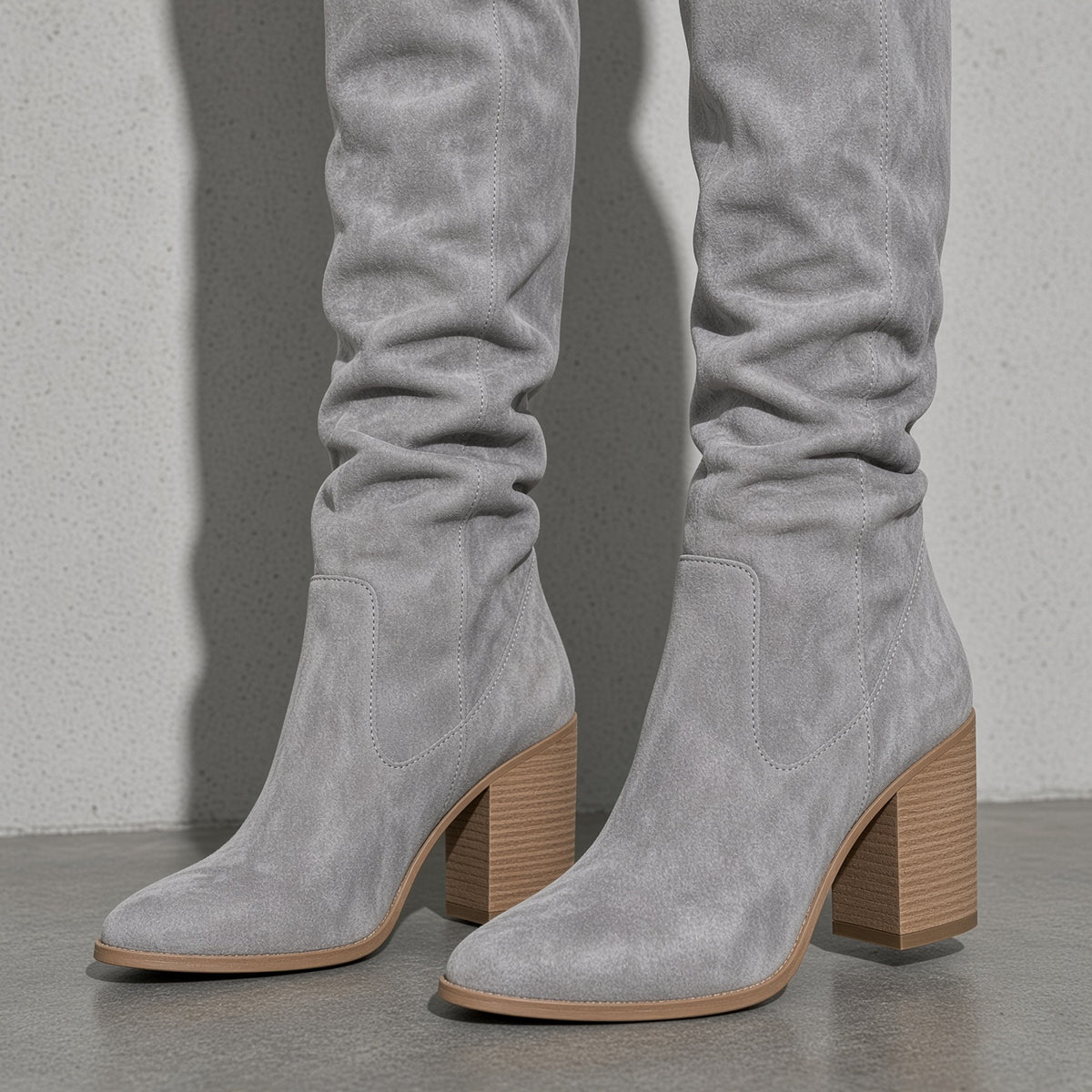 Women's Boots Knee-High Block Heel