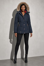 Women's Jacket Puffer Faux Fur Trim
