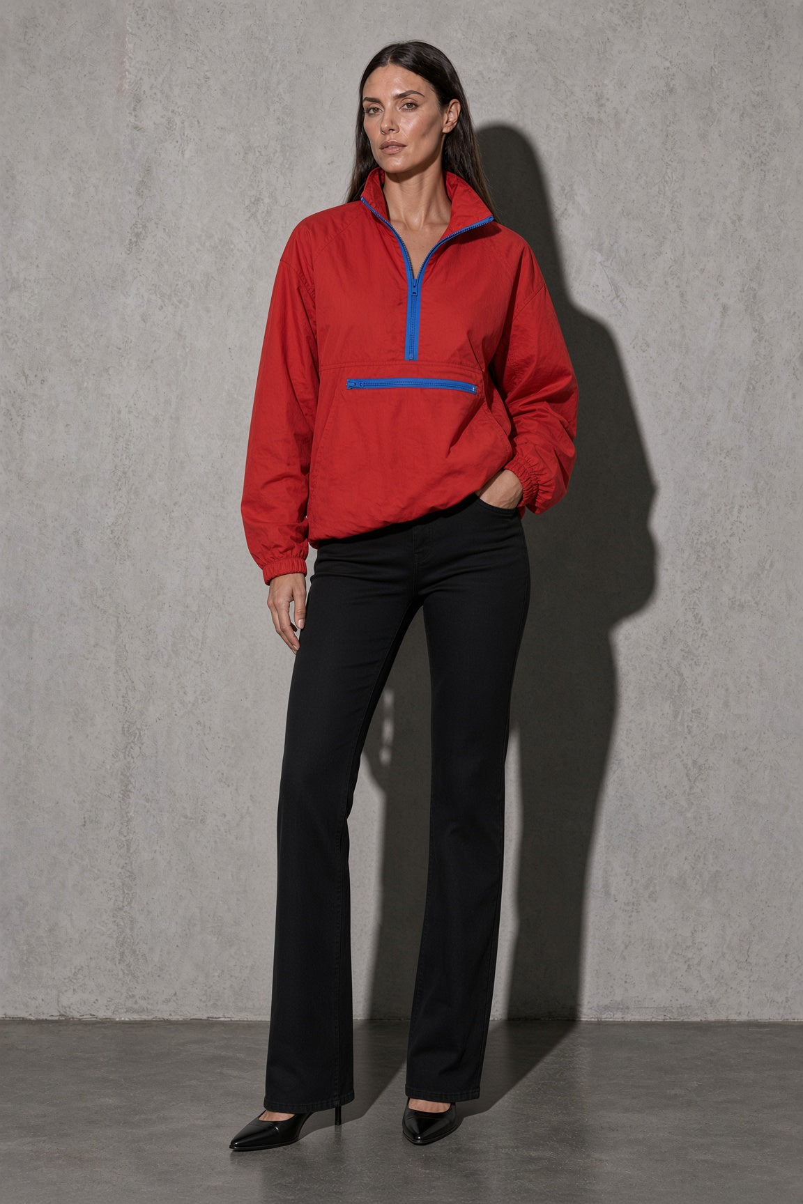 Women's Jacket Colour-Block Windbreaker