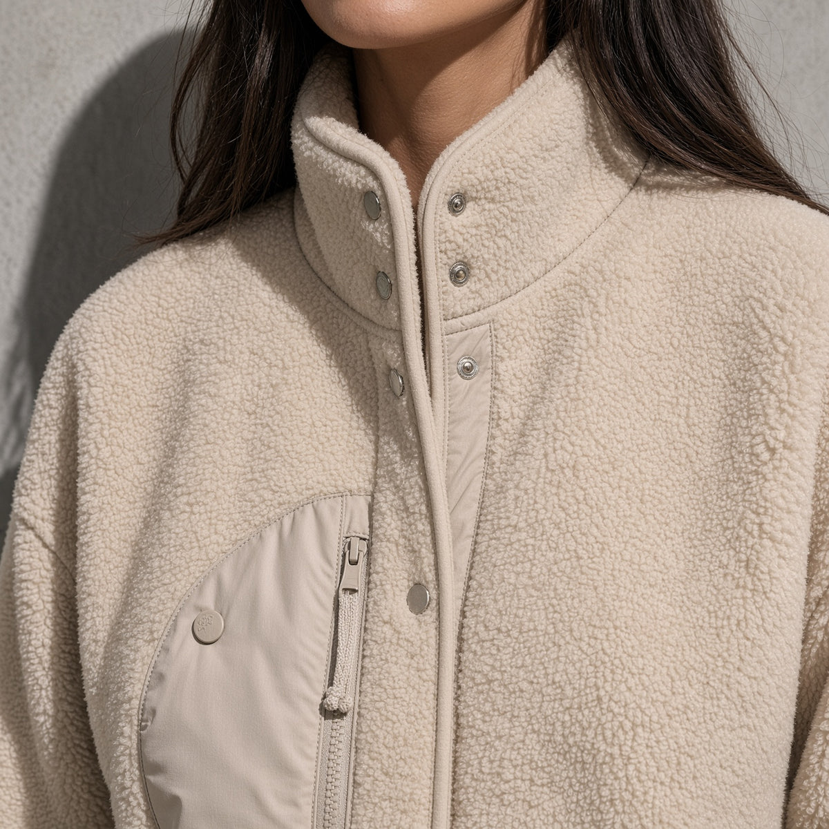 Women's Jacket Sherpa Fleece Stand Collar