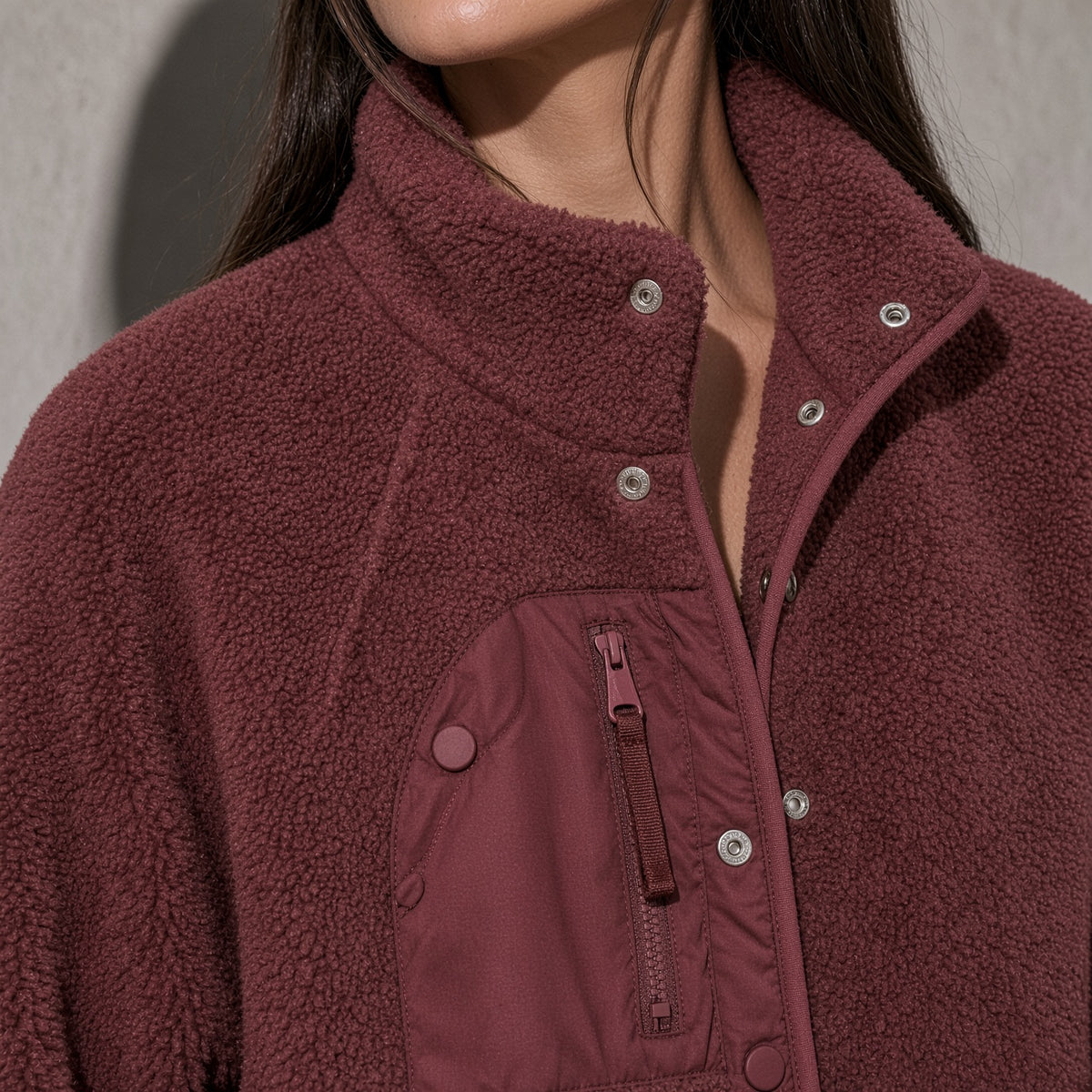 Women's Jacket Sherpa Fleece Stand Collar